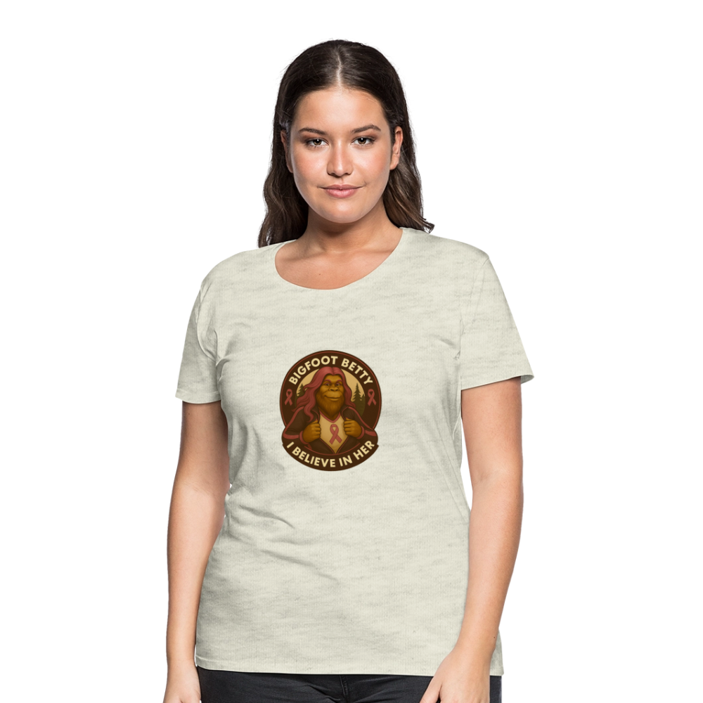 Women’s Premium T-Shirt - I Believe In Her (RETRO) - heather oatmeal