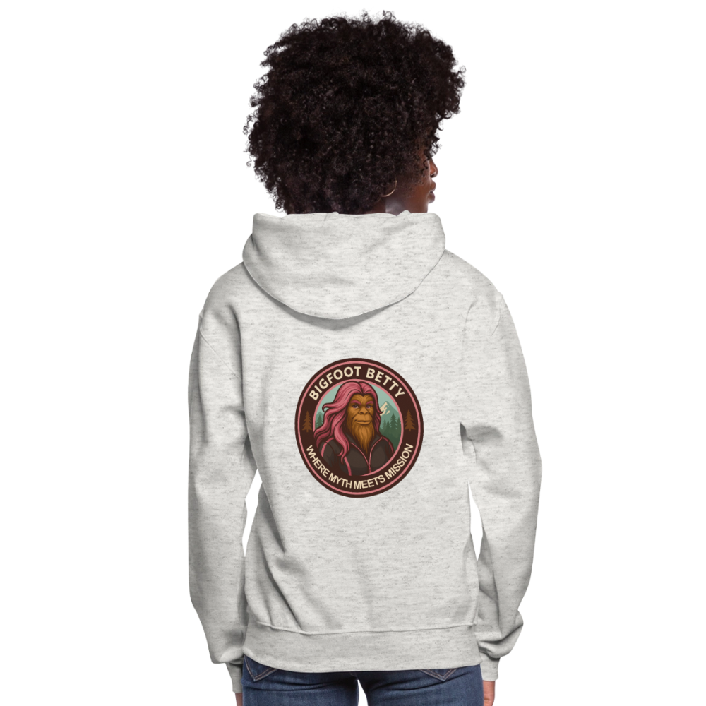 Women's Hoodie - Where Myth Meets Mission (RETRO) - heather oatmeal