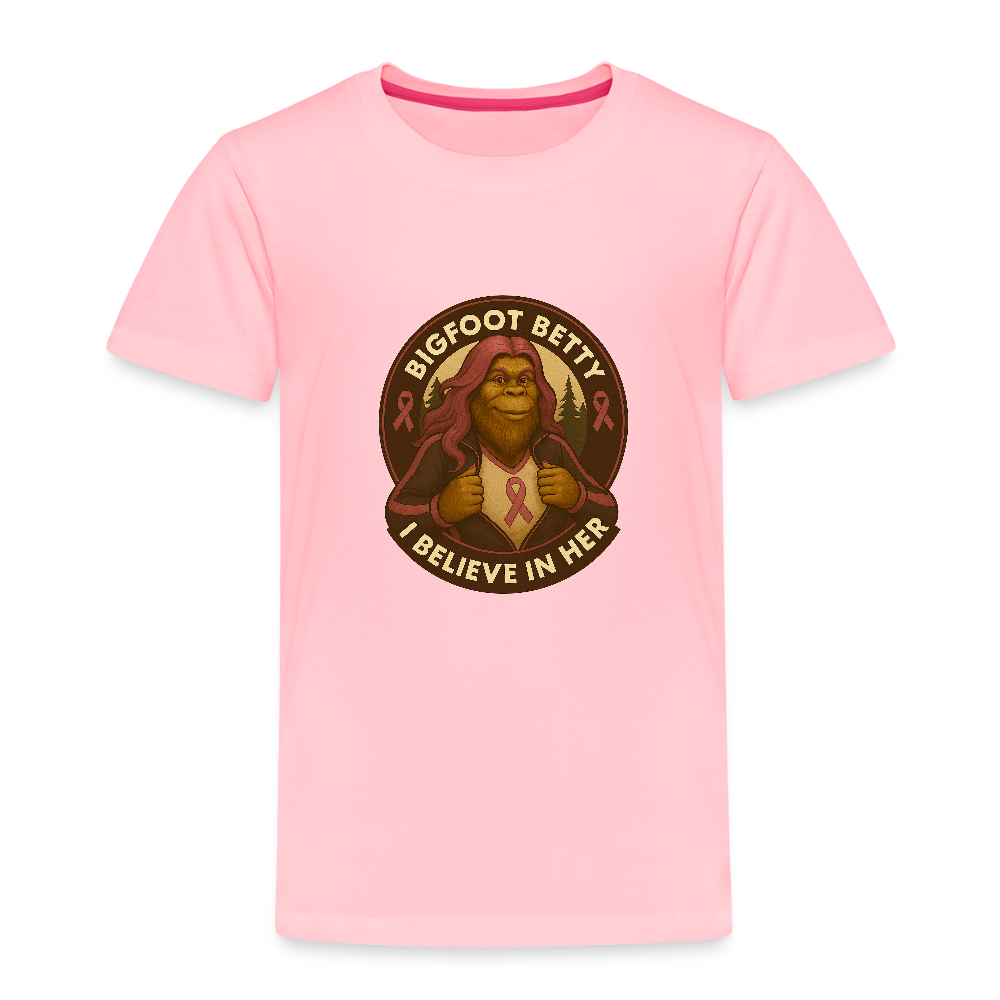 Toddler Premium T-Shirt - I Believe In Her  (RETRO) - pink
