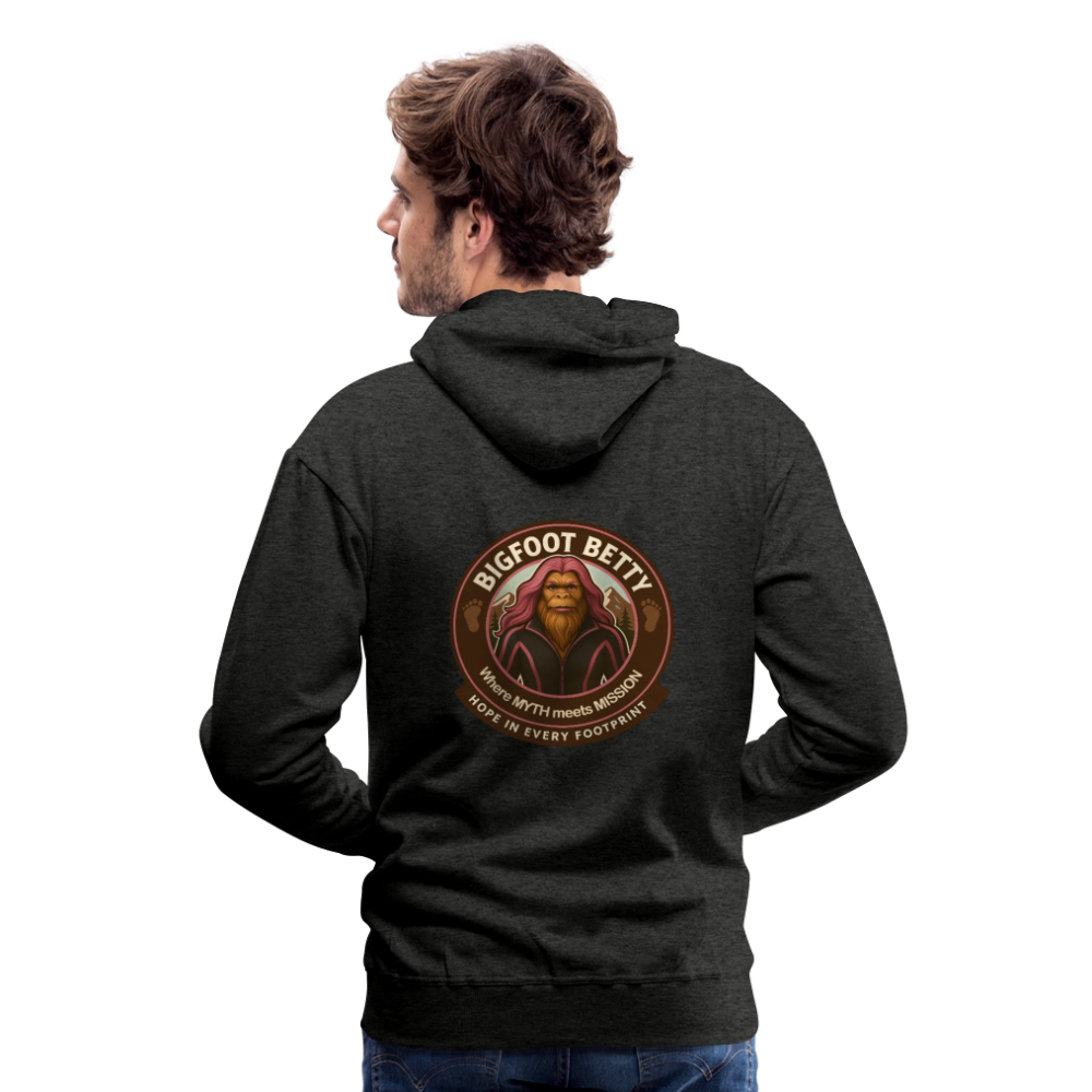 Men’s Premium Hoodie - Hope in Every Footprint (RETRO) - charcoal grey