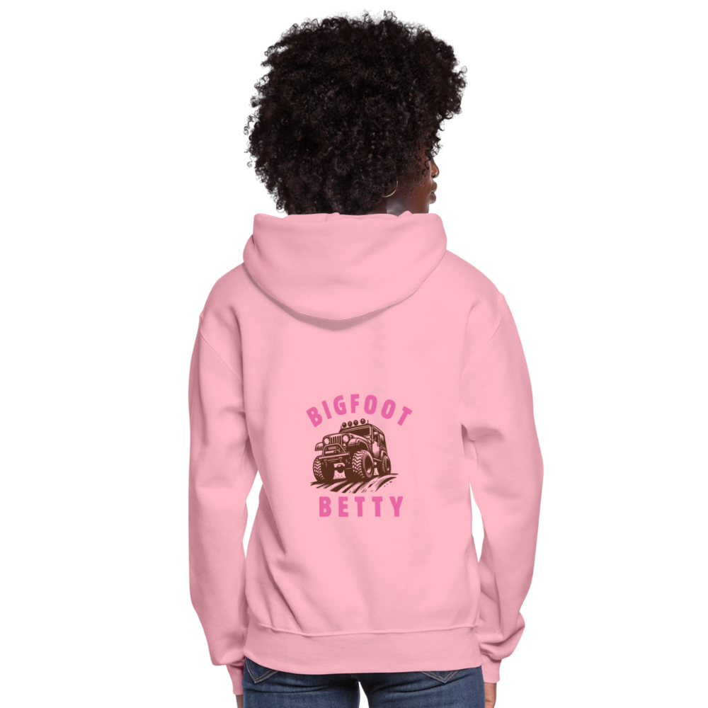 Women's Hoodie - BIGFOOT BETTY - JEEP - PINK RIBBON - classic pink