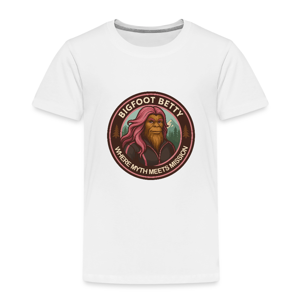 Toddler Premium T-Shirt - Where Myth Meets Mission (RETRO) - white