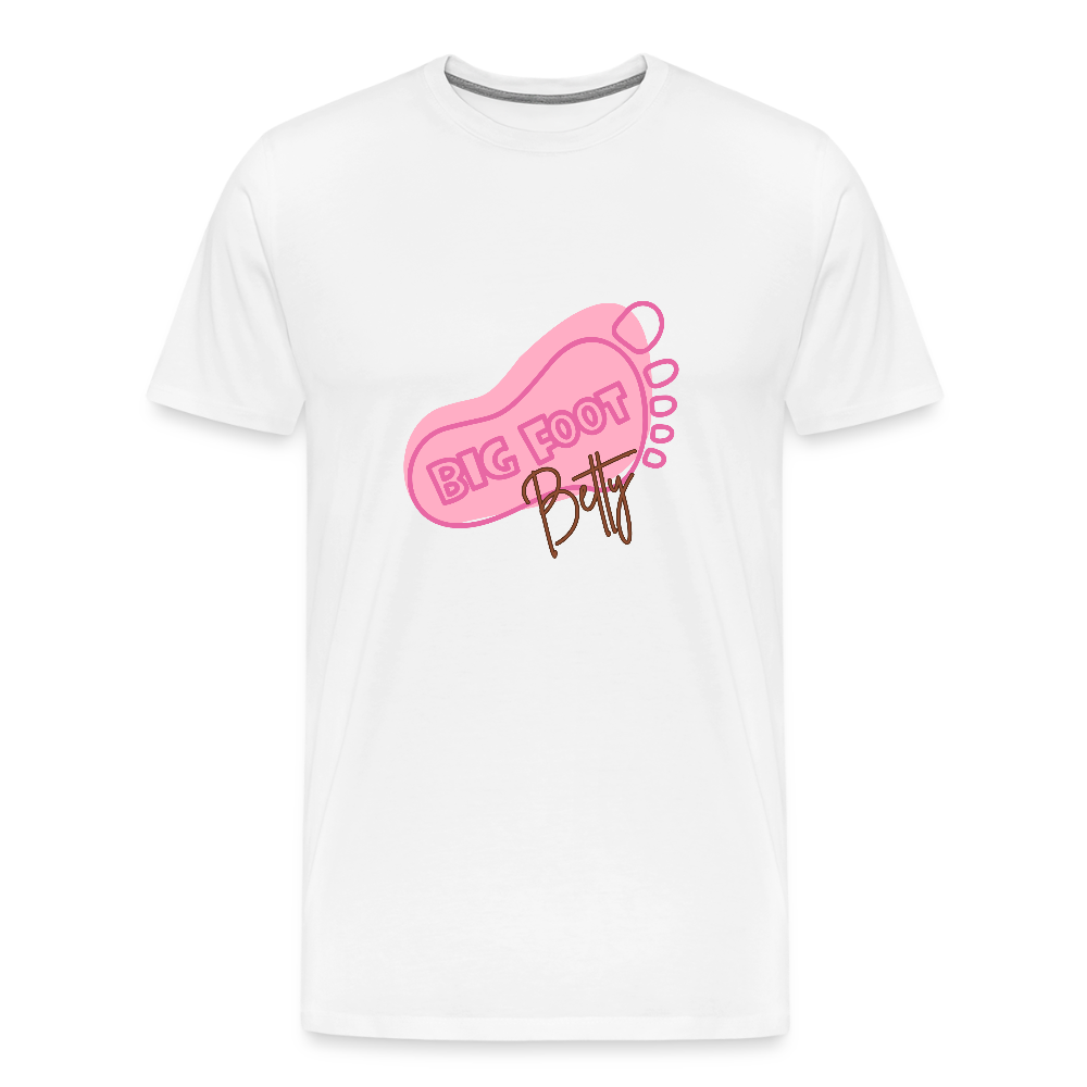 Men's Premium T-Shirt - BFB FootPrint - white