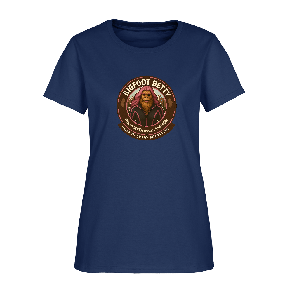 Women's T-Shirt - Hope in Every Footprint (RETRO) -  blue dusk