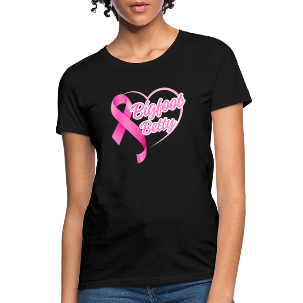 Women's T-Shirt - BFB Pink Ribbon - black